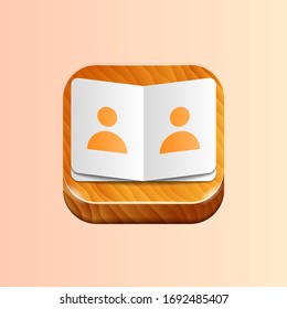 Símbolo vector del logotipo Contactos de teléfono
