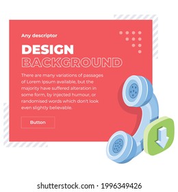 Phone, Contacts. Vector 3d isometric, color web icons. Creative design idea, concept for infographics.
