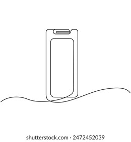 Phone   continuous one line drawing of outline vector illustration

