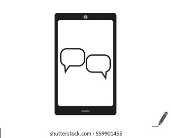 Phone Conversation, Chat Icon, Vector Illustration Eps10