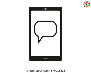 Phone Conversation, chat icon, vector illustration eps10