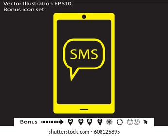 Phone Conversation, chat icon, vector illustration eps10