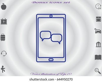 Phone Conversation, chat icon, vector illustration eps10