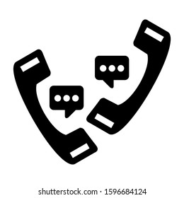 phone conversation icon isolated sign symbol vector illustration - high quality black style vector icons
