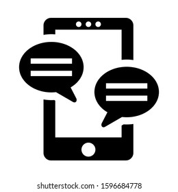 phone conversation icon isolated sign symbol vector illustration - high quality black style vector icons
