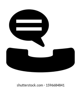 phone conversation icon isolated sign symbol vector illustration - high quality black style vector icons
