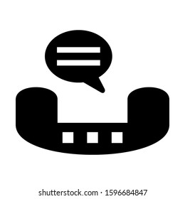 phone conversation icon isolated sign symbol vector illustration - high quality black style vector icons
