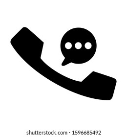 phone conversation icon isolated sign symbol vector illustration - high quality black style vector icons
