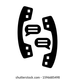 phone conversation icon isolated sign symbol vector illustration - high quality black style vector icons
