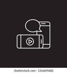 Phone conversation icon. Simple element illustration. Phone conversation symbol design template. Can be used for web and mobile