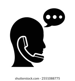 Conversación telefónica Icono, Vector