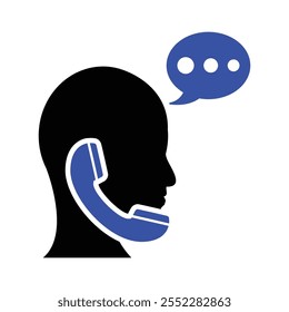 Conversación telefónica Icono, Vector