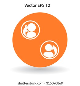 phone conversation vector icon