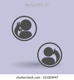 phone conversation vector icon