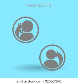 phone conversation vector icon
