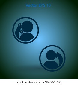 phone conversation vector icon