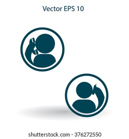 phone conversation vector icon
