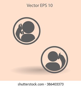 phone conversation vector icon