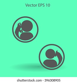 phone conversation vector icon