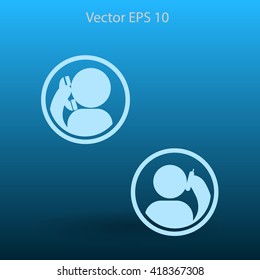 phone conversation vector icon