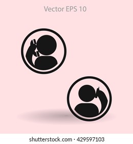 phone conversation vector icon