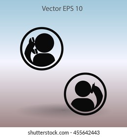 phone conversation vector icon
