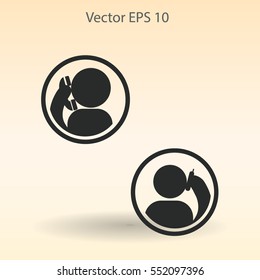 phone conversation vector icon