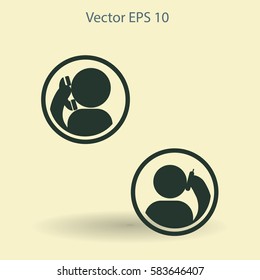 phone conversation vector icon