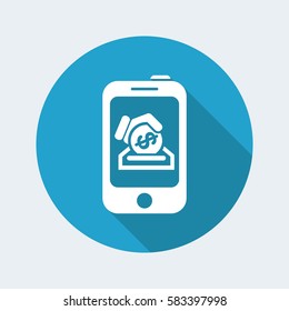 Phone cost - Vector icon