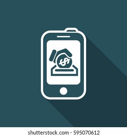 Phone cost - Vector icon