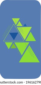 Phone cover design in blue green tones