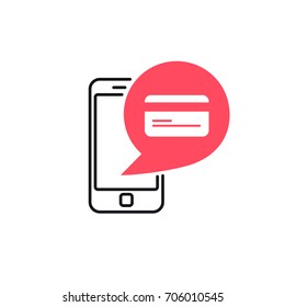 Phone Credit Card Bubble Icon