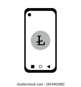 Phone crypto currency litecoin digital wallet mining, virtual payment