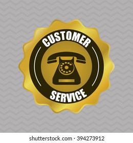 phone and customer service icon design