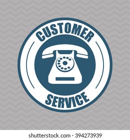 phone and customer service icon design