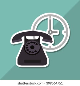 phone and customer service icon design, vector illustration