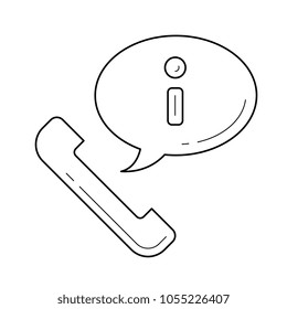 Telefon für die Vektorgrafik des Kunden, einzeln auf weißem Hintergrund. Kundenservice-Line-Symbol für Infografik, Website oder App.