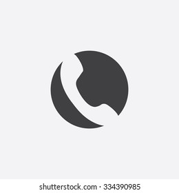 Phone cut identity template icon design element