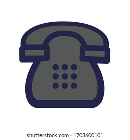 Icono de vector de color oscuro del teléfono