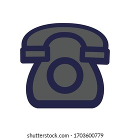 Icono de vector de color oscuro del teléfono