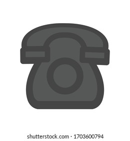Icono de vector de color oscuro del teléfono