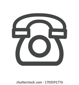 Phone dark colored vector line icon