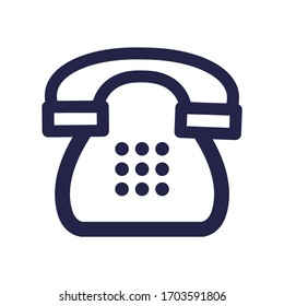 Phone dark colored vector line icon