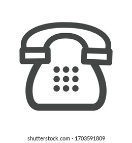 Phone dark colored vector line icon