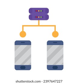 phone data base vector isolated