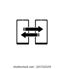 Phone Data Exchange logo icon isolated on white background , Data transfer , Wireless connection , Vector illustration