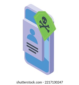 Phone data privacy icon isometric vector. Information privacy. Legal shield