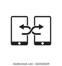 Phone data transfer icon design. isolated on white background. vector illustration