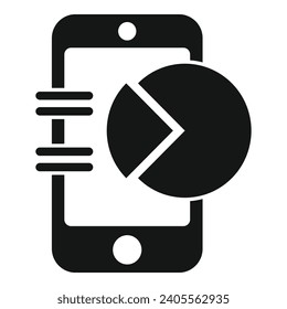 Phone database invoice icon simple vector. Electronic job. Application check