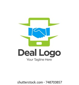 Phone Deal Point Vector Logo Design Template Design